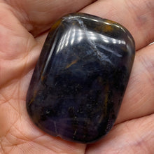 Load image into Gallery viewer, Purple Sage Plume Agate Rectangle Pendant Bead | 39x30x8mm | Midnight | 1 Bead |