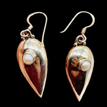 Load image into Gallery viewer, Fresh Water Pearl Sterling Silver Drop Earrings | 1 3/4" Long |