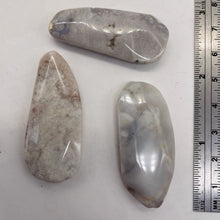 Load image into Gallery viewer, Ocean Jasper Old Stock Long Oval Beads| 45x22x6 to38x20x7mm| White, Gray|3 Beads