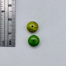 Load image into Gallery viewer, Gaspeite High Grade 8mm Rondelle Beads | 8mm | Green Brown | 2 Beads |
