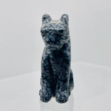 Load image into Gallery viewer, Hand-Carved Sitting Leopard | 46x30x20mm | Grey Black | 1 Figurine |