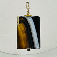 Load image into Gallery viewer, Semi Precious Stone Jewelry Sardonyx Agate Pendant Necklace 14Kgf | 1 3/4" Long|