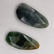 Load image into Gallery viewer, Ocean Jasper Old Stock Long Oval Beads| 45x22x6 to38x20x7mm|Green, Gray| 2 Beads