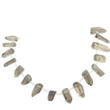 Load image into Gallery viewer, Semi-Precious Smokey Quartz, Crystal Briolette, 20x10x8-35x11x10mm, 16" strand