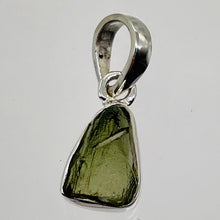 Load image into Gallery viewer, Moldavite 8.31ct Sterling Silver Triangle Pendant | 3/4" Long |Green| 1 Pendant|