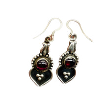 Load image into Gallery viewer, Stellar Red Garnet Sterling Silver Drop/Dangle Earrings | 1 1/4" Long |