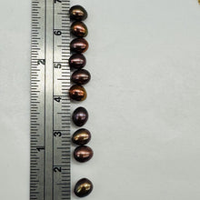 Load image into Gallery viewer, Natural Red Gold Freshwater Pearl Parcel 10 Oval Pearls 6x5mm Jewelry Making