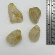 Load image into Gallery viewer, Gold Rutilated Quartz Nugget Beads Clear Quartz 4 Beads Brazil