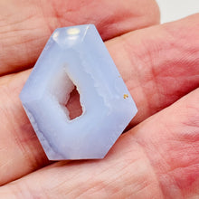 Load image into Gallery viewer, Druzy Blue Chalcedony Designer Pendant Bead | 24cts | 25x22x7mm | 1 Bead |