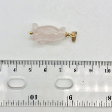 Load image into Gallery viewer, Rose Quartz Penguin Pendant Necklace|Semi Precious Stone Jewelry|14k Pendant