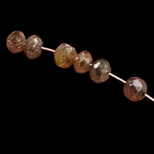 Load image into Gallery viewer, 6 Natural Red 1.72cts Diamond Faceted Roundel Beads 9527AX