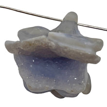 Load image into Gallery viewer, Blue Chalcedony Carved Druzy Flower Bead | 64 cts | 1 1/4" Long |