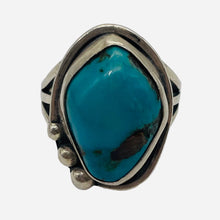 Load image into Gallery viewer, Turquoise Sterling Silver Oval Ring | 10 | Blue | 1 Ring |