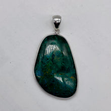 Load image into Gallery viewer, Natural Chrysocolla Sterling Silver Pendant | Green | 2" Long | 1 Pendant |