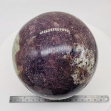 Load image into Gallery viewer, Garnet Crystal 1583g Sphere | 4 1/2" - 3lbs 6oz | Red White | 1 Collector's Item |
