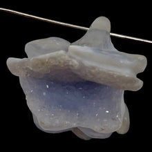 Load image into Gallery viewer, Blue Chalcedony Carved Druzy Flower Bead | 64 cts | 1 1/4" Long |