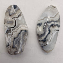 Load image into Gallery viewer, Ocean Jasper Old Stock Long Oval Beads| 45x22x6 to38x20x7mm| Gray, Black|2 Beads