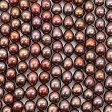 Load image into Gallery viewer, Fresh Water Pearls 16" Strand Potato Pearls | 7x6mm | Golden Red | 1 Strand |