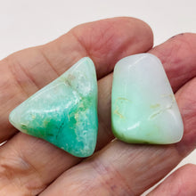 Load image into Gallery viewer, Designer Natural Chrysoprase Beads | 96cts | 33x30x9 to 30x20x8mm | 2 Beads |