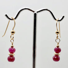 Load image into Gallery viewer, Natural Precious Gemstone Ruby Earrings with Gold Findings