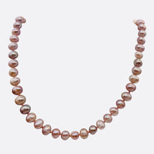 Load image into Gallery viewer, Fresh Water Pearl Knotted on Silk Necklace | 33" Long| Lavender Pink| 1 Necklace