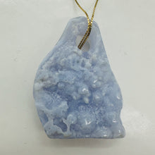 Load image into Gallery viewer, Druzy Blue Chalcedony Design Pendant Bead | 120cts | 47x34x10mm | 1 Bead |