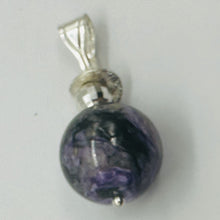Load image into Gallery viewer, Charoite Sterling Silver Pendant | Purple, White | 1 3/4" Long |