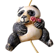 Load image into Gallery viewer, Adorable Hand Carved Panda Centerpiece Bead 10575C