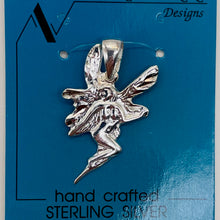 Load image into Gallery viewer, Fairy Sprite Sterling Silver Charm | 1" Long | Silver | 1 Pendant |
