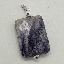 Load image into Gallery viewer, Purple Flower Sodalite Faceted Sterling Silver Pendant } 1 3/4" Long| 1 Pendant|