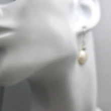 Load image into Gallery viewer, Creamy White Coin FW Pearl Drop/Dangle Earrings | 1 1/4" Long | White | 1 Pair |