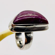 Load image into Gallery viewer, Gemstone Ruby Sterling Silver Half-Moon Ring | Size 7 | Red | Ring |