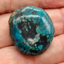 Load image into Gallery viewer, Turquoise Natural Focal 17g Nugget Bead | 29x28x15mm | Blue, Black | 1 Bead |