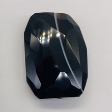 Load image into Gallery viewer, Onyx Flat Faceted Rectangular Pendant Bead | 50x48x14mm | Black White | 1 Bead |