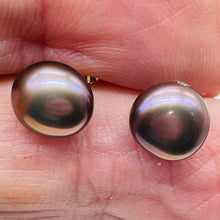 Load image into Gallery viewer, Pearl 14K Gold Post Round Earrings | 8mm | Lavender Pink | 1 Pair |