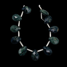 Load image into Gallery viewer, Kambaba Jasper Faceted Briolette Bead 8 inch Strand 7304HS