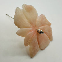 Load image into Gallery viewer, Peruvian Opal 44ct Carved Flower Pendant Bead | 42x50x3mm | Pink | 1 Bead |