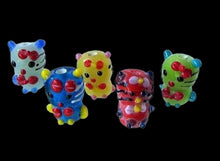 Load image into Gallery viewer, 5 Glass Lampwork Kitty Cat Cartoon Beads 007594