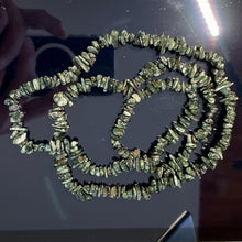 Load image into Gallery viewer, Seraphinite Bead Strand | Chip | 11x8x5 to 7x5x4mm | Green Silver | 200 Beads |