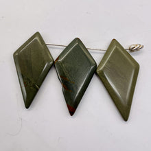 Load image into Gallery viewer, Owyhee Jasper Kite Briolette Pendant Beads | 43x23x4mm | Gray | 3 Beads |