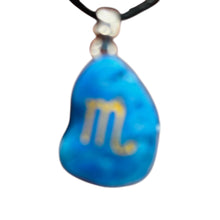 Load image into Gallery viewer, Zodiac Scorpio Howlite Stone Oval Pendant | 1 1/2" Long | Blue | 1 Pendant }
