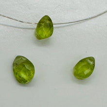 Load image into Gallery viewer, Peridot Faceted Briolette Bead | 1.8 cts | 9x6x5mm | Green | 1 bead |