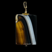 Load image into Gallery viewer, Semi Precious Stone Jewelry Sardonyx Agate Pendant Necklace 14Kgf | 1 3/4" Long|