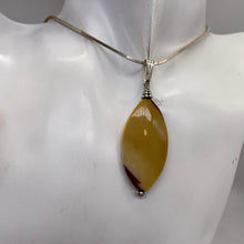 Load image into Gallery viewer, Mookaite Sandy Sterling Silver Marquise Pendant | 2 1/4" Long | Sand Red |