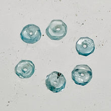 Load image into Gallery viewer, 4 Natural Blue Zircon Faceted 3x2-3x1.5mm Roundel Beads 006049