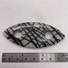 Load image into Gallery viewer, Picasso Jasper Marquis Pendant Bead | 77x32x5mm | Gray Black | 1 Bead |
