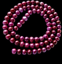 Load image into Gallery viewer, Flaming Fuschia 5x5 to 6x5.5mm Freshwater Pearl Strand 102886