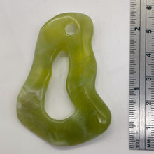 Load image into Gallery viewer, Serpentine New Jade 12g Irregular Loop Pendant Bead | 52x38x5mm | Light Green |