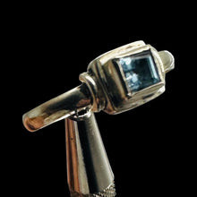 Load image into Gallery viewer, Blue Topaz Sterling Silver Ring Size 7.25 Natural Square Gemstone USA