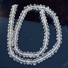Load image into Gallery viewer, Quartz Clear Faceted Rock Crystal Rondelle Half-Strand | 8x5mm | Clear | 45 Bds|
